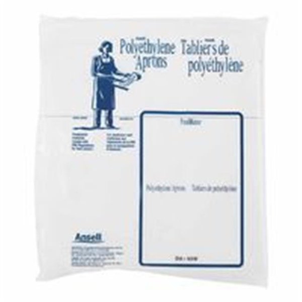 Ansell Ansell 012-56-210-28x55 Disposable Polyethylene Aprons; 28 x 55 in.; White 012-56-210-28x55
